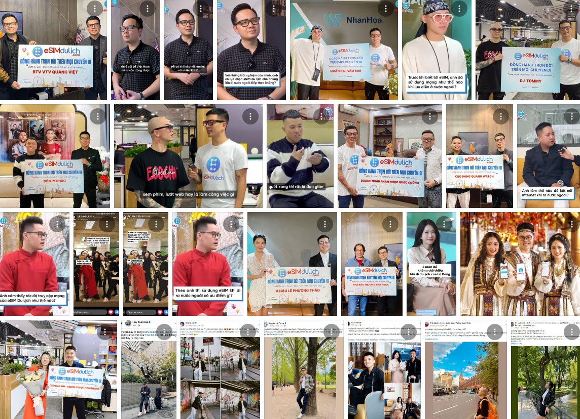 sim du lịch người nổi tiếng