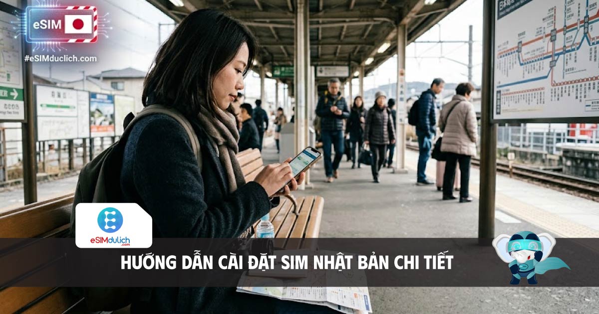 hướng dẫn c&agrave;i đặt esim nhật bản
