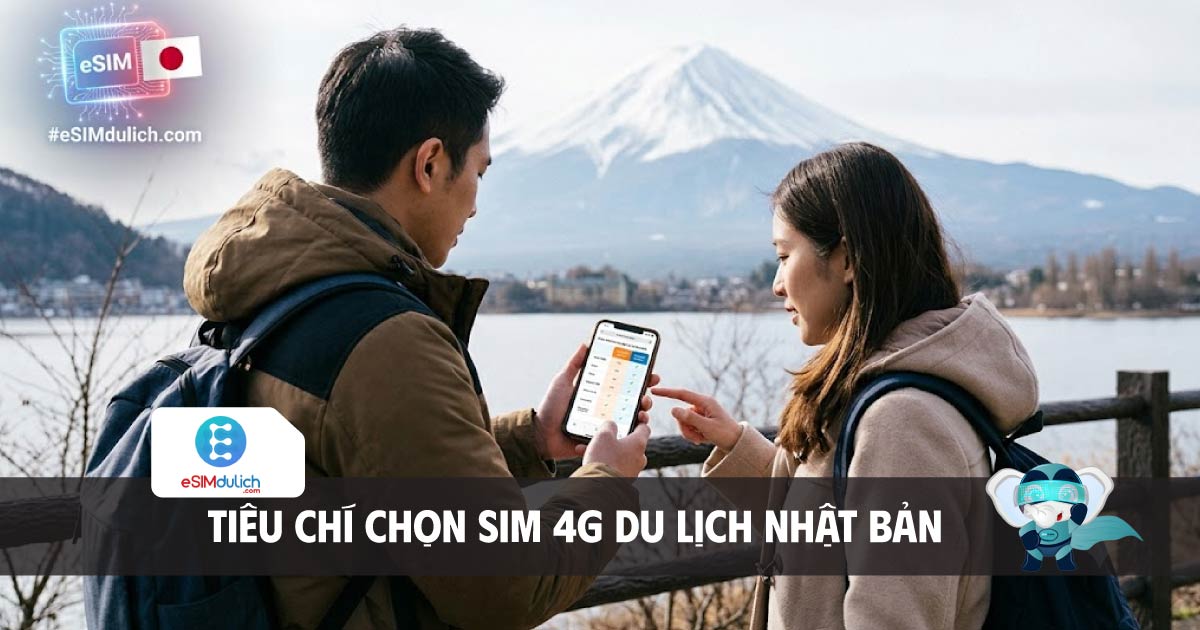 tiêu chí chọn sim 4g du lịch nhật bản